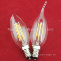 CE Approved 4W 2W E14 LED Filament Candle bulbs (C37T C37)
